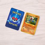 Tarjeta Poke TCG Clásica Personalizada con Foto y Funda Protectora Colección de Cartas Regalo de Cumpleaños para Niños Pareja Amante de las Mascotas