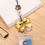 Personlig penna båge pärlstav nyckelring med namn Tillbaka till skolan uppskattning gåva för lärare lärare