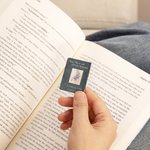 Personalized Mini Favorite Book Shape Magnetic Bookmark Clip with Book Cover Photo School Stationery Supplies Holiday Gift for Book Lovers Bookworms