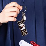 Personalisierte Grad Cap Foto Acryl Schlüsselanhänger mit Quaste Klasse von 2025 Graduierung Geschenk für Absolventen
