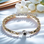 Personalisierte Mikro-geschnitzt Foto Projektion Einstellbare Kette Armband Zierlich Schmuck Jahrestag Geburtstag Geschenk für Familie Freunde