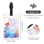 Gepersonaliseerde Fantasie Zeemeermin Princess Onderwater Wereld Bagagelabel met Naam Reisaccessoires Verjaardagscadeau voor Meisjes Vrouwen