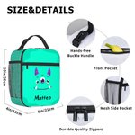 Personlig lunchlåda med namn och nätficka för pojkar och flickor Födelsedagspresent till skolstarten