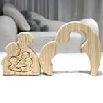 Puzzle in legno personalizzato con 2-5 nomi abbraccio cuore decorazione da scrivania festa della mamma compleanno anniversario regalo per famiglia