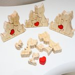 Rompecabezas de madera personalizado con familia de gatos y 2-5 nombres decoración de escritorio regalo de cumpleaños o aniversario para la familia