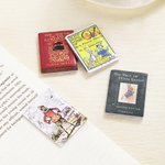 Personalized Mini Favorite Book Shape Magnetic Bookmark Clip with Book Cover Photo School Stationery Supplies Holiday Gift for Book Lovers Bookworms