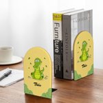 Serre-Livres en Bois Personnalisé avec Nom Motif d'Animal Licorne Monstre Mignon Cadeau d'Anniversaire pour Enfant Étudiant