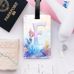 Gepersonaliseerde Fantasie Zeemeermin Princess Onderwater Wereld Bagagelabel met Naam Reisaccessoires Verjaardagscadeau voor Meisjes Vrouwen