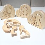 Gepersonaliseerde Warme Knuffel Familie Houten Hart Puzzel met 2-5 Namen Bureau Decoratie Moederdag Verjaardag Jubileum Cadeau voor Familie Koppel