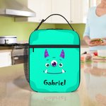 Personlig lunchlåda med namn och nätficka för pojkar och flickor Födelsedagspresent till skolstarten