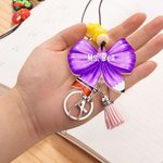 Personlig penna båge pärlstav nyckelring med namn Tillbaka till skolan uppskattning gåva för lärare lärare