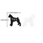Personalized Acrylic Dog Cat Pet Silhouette Name Bag Button Charm Accessories for Bogg Birthday Beach Gift for Pet Owner Lover