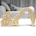 Rompecabezas de madera personalizado con 2-5 nombres 'abrazo caluroso' para decoración de escritorio regalo del Día de la Madre o para familia