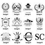 Sac Balle de Golf en Cuir PU Personnalisé avec Monogramme et Set Coupe-Cigares Humidificateur Cadeau Fête des Pères pour Amateurs de Golf