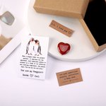 Personalised You Are My Penguin Red Love Pebble Card Gift Box with Names Anniversary Valentine's Day Gift for Couple
