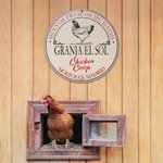 Cartel de madera personalizado con encanto rural y texto del gallinero decoración de granja regalo de inauguración para agricultores