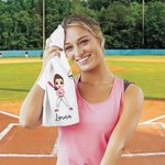 Personalisierte Cartoon Baseball-Charakter super saugfähige Waffel Sporthandtuch mit Namen Nummer Hanging Clip Geburtstag Team Geschenk für Baseball-Liebhaber
