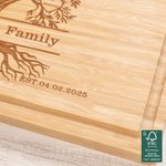 Personalised Family Life Tree 2-20 Names FSC Bamboo Charcuterie Chopping Board with Juice Groove Mother's Day Housewarming Gift for Family