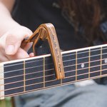 Personalized Four Leaf Clover Guitar Picks Capo Wooden Box Set with Text Guitar Accessory Birthday for Guitar Player Music Lover