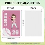 Personalisierte Ballsport Cartoon Charakter super saugfähige Waffel Sport Handtuch mit Namen und hängenden Clip Gym Workout Geburtstagsgeschenk für Sportliebhaber