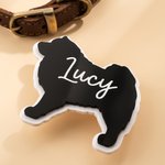 Personalized Acrylic Dog Cat Pet Silhouette Name Bag Button Charm Accessories for Bogg Birthday Beach Gift for Pet Owner Lover