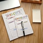 Personalisierte bunte To Do Liste Name Notepad mit 50 Seiten Teacher's Day zurück zu Schule Anerkennung Geschenk für Lehrer Pädagogen