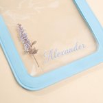 Personalized Birth Flower Waterproof Sealing Phone Pouch with Name and Detachable Lanyard Beach Vacation Birthday Gift for Friend Water Sports Lover