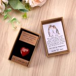 Personalised You Are My Penguin Red Love Pebble Card Gift Box with Names Anniversary Valentine's Day Gift for Couple