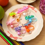 Personalized Multicolor 3D Printed Name Reusable Straw Topper with Initial Charm Accessory for Stanley Tumbler Birthday Gift for Women Girls