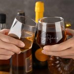 Bicchiere da whisky What A Fucking Day personalizzato con testo inciso festa del papà regalo di compleanno e pensionamento per uomini