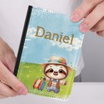 Personalizado Cute Animal Koala Búho PU Porta Pasaporte de cuero con nombre de viaje esencial regalo de cumpleaños para los niños amantes de los animales