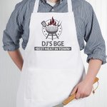 Personalized BBQ Grill Fork Element Stain-Resistant Kitchen Apron with Pocket and Texts Picnic Father's Day Birthday Gift for Dad BBQ Master