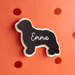 Personalized Acrylic Dog Cat Pet Silhouette Name Bag Button Charm Accessories for Bogg Birthday Beach Gift for Pet Owner Lover
