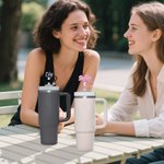 Personalized Multicolor 3D Printed Name Reusable Straw Topper with Initial Charm Accessory for Stanley Tumbler Birthday Gift for Women Girls