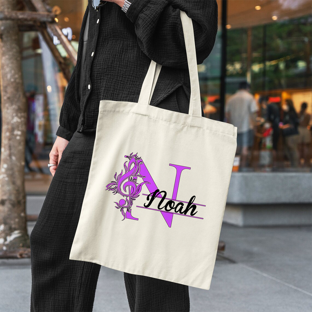 Sac en toile avec nom Festival de musique Fête d'anniversaire Cadeau pour musicien Famille Amis