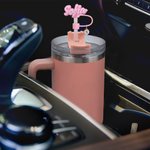 Personalized Multicolor 3D Printed Name Reusable Straw Topper with Initial Charm Accessory for Stanley Tumbler Birthday Gift for Women Girls