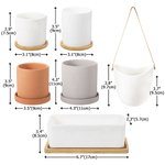 Gepersonaliseerde Schattige 1-6 3D Cartoon Dieren Keramische Plantenbak met Afvoergat en Bamboe Basis Verjaardagscadeau voor Huisdierliefhebber