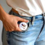 Personalized Cartoon Character Birth Flower Round Mini Pill Box with Name and Mirror Birthday Gift for Friends Family