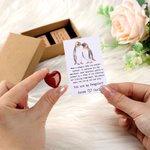 Personalised You Are My Penguin Red Love Pebble Card Gift Box with Names Anniversary Valentine's Day Gift for Couple