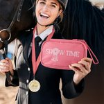 Personalised Show Time Medal Multi-compartment Travel Bag with Name and Wrist Strap Horse Show Accessory Birthday Gift for Equestrian Lovers