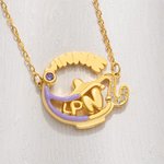 Personligt Lamp of Learning Stetoskop Birthstone-halsband med namn och titel Smyckesmycke Sjuksköterskeveckan Födelsedag Examensgåva för sjuksköterskor