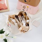 Personalisierte 3D Geburt Blume Cartoon Mädchen Leder Wide Open Makeup Tasche mit Namen Reisezubehör Muttertag Geburtstag Geschenk für Frauen