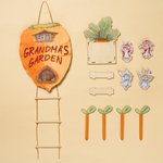 Personalisierte hölzerne 2-8 Peter Rabbits Karotte Haus Garten Zeichen mit Namen Garten Dekor Housewarming Geburtstag Geschenk für Opa Oma