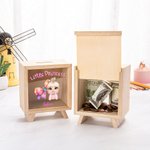 Personalisierte Cartoon kleine Prinzessin kokett Bogen klar hölzerne Spardose Sparschwein mit Namen Schreibtisch Dekor Geburtstag Kindertag Geschenk für Mädchen
