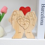 Rompecabezas de madera personalizado con pies de bebé con 3 nombres y fecha decoración para el hogar regalo del Día de la Madre o nuevos padres
