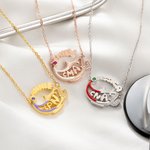 Personligt Lamp of Learning Stetoskop Birthstone-halsband med namn och titel Smyckesmycke Sjuksköterskeveckan Födelsedag Examensgåva för sjuksköterskor