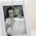 Collier de plumes d'ange personnalisé avec nom Bijoux commémoratifs Sympathie Cadeau sentimental pour les femmes Perte d'un être cher