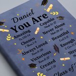 Personalizzato Retro Bible Chapter Graduation Cap A5 Notebook foderato con nome e anno Church Bible Study Graduation Gift for Christian Prayer Graduate