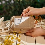 Etiquetas personalizadas con texto para cajas de cartón de huevos de pollo pato y codorniz 10 piezas por hoja regalo para propietarios de granjas