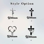 Personalised Cross Faith Design Oxford Waterproof Hanging Garment Bag with Handle and Name Birthday Christmas Gift for Pastor Clergy Christian